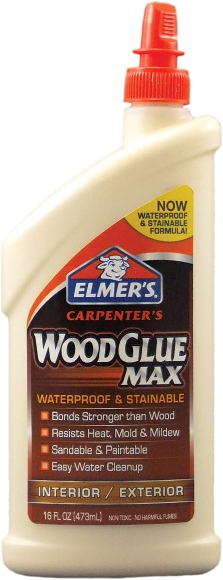 Elmer's E7310 Carpenter's Wood Glue Max Interior and Exterior 16 Ounces 16 Fl Oz