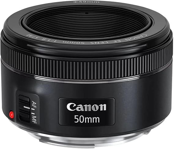 Canon EF 50mm f/1.8 STM Lens, Black, Compatible with Canon EOS DSLR Cameras