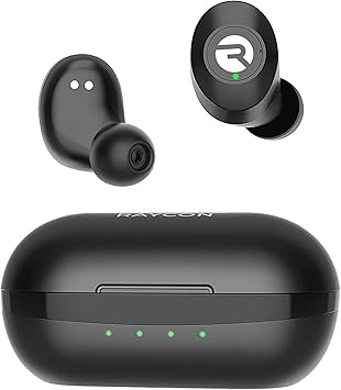 Raycon Everyday Bluetooth Wireless Earbuds with Microphone - Active Noise Cancelling, Sweat & Water-Resistant Earphones, Ear Buds Wireless Bluetooth Up to 32 Hours Playtime Black