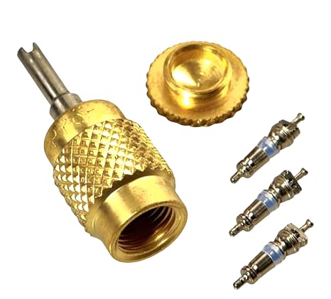 CPS TLVC1 - Valve Core Tool with 4 Replacement Cores for Convenient Pocket-Sized Access