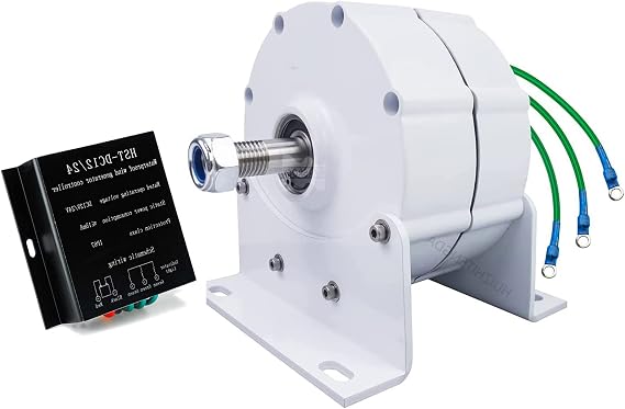12000W Gearless Permanent Magnet Generator, 110V/220V Low Speed AC Alternator Generators with Base Use for Wind Turbine Water Turbine
