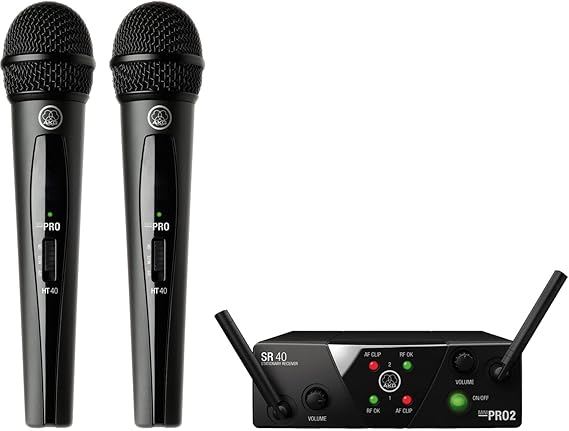 AKG WMS40 Mini Dual Vocal Set Wireless Microphone System