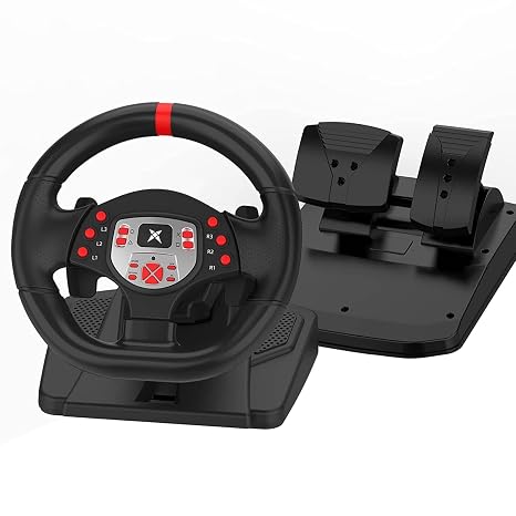 DOYO Gaming Steering Wheel with Pedal for PS4/PC/PS3/Switch/Android