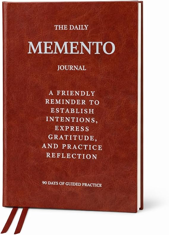 The Daily Memento Journal - 90 Day Guided Gratitude & Reflection Journal for Self Care, Mindfulness, Habit Tracking, and Personal Growth for Men & Women - THE SERENDIPITY WAY (Brown)