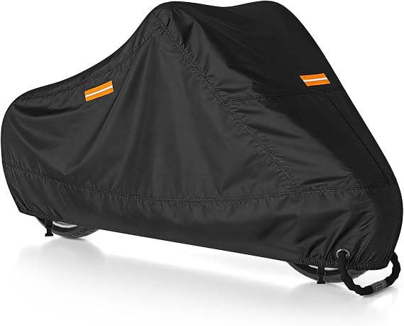 300D Motorcycle Cover Waterproof Outdoor 96.5 inch Black