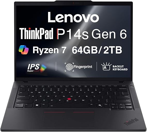 Lenovo ThinkPad P14s Gen 6 14" FHD+ Laptop, AMD Ryzen AI 7 350, 64GB/2TB
