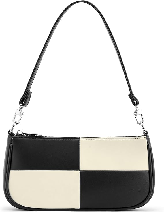 Shoulder Bag for Women Retro Hobo Handbags Cross Body Purses | 2 Removable Straps, Vegan Leather, Multi Pockets, Zipper Closure, Cute Hobo Purse, Small Underarm Bag, Classic Clutch Tote