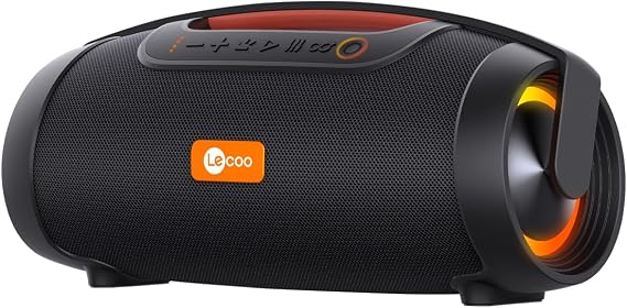 Lecoo DS151 Kablosuz Bluetooth 5.0, 40W Güçlü Ses, RGB Aydınlatmalı, IPX5 Suya Karşı Dayanıklı, TWS Boombox Stereo Taşınabilir Hoparlör