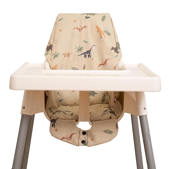 High Chair Pad, for Baby High Chair Cushion Compatible with IKEA Antilop Soft and Comfortable Seat Cover Replacement Easy to Clean, Dinosaur