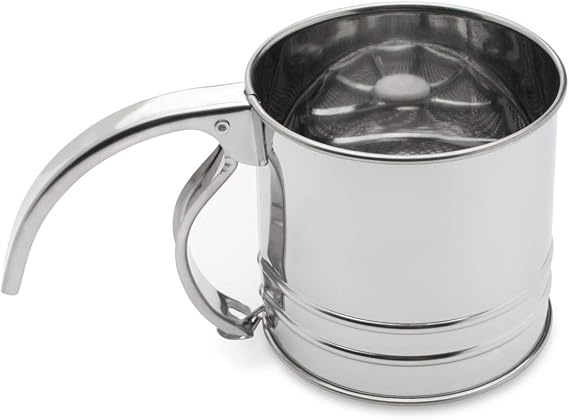 Fox Run Flour Sifter, Stainless Steel, 1-Cup, Metallic