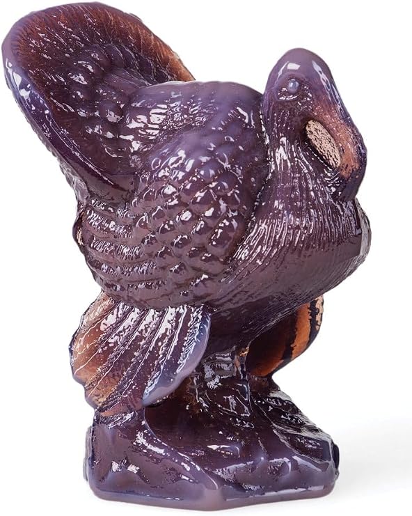 Turkey - Solid Glass Figurine - American Made - Mosser Glass USA (Eggplant)