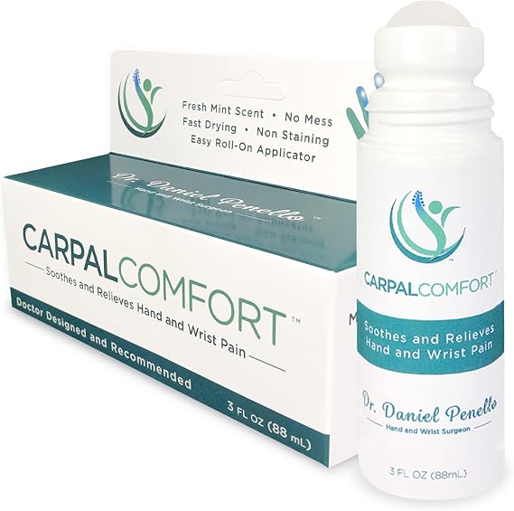 Carpal Tunnel Roll On for Wrist Pain and Hand Pain, 3 Fl Oz/88 mL