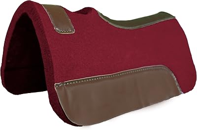 20 x 20 Synthetic Felt Performance Miniature Saddle Pad with Wear Leathers for Horse Saddle Available in 1 Thickness