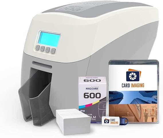 Magicard 600 Dual Sided ID Card Printer & Supplies Bundle (3652-5021)