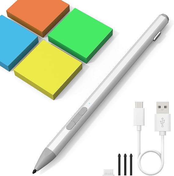 Surface Pen Stylus Microsoft Surface Pro 11/10/X/9/8/7/7+/6/5/4/3, Surface Go 4/3/2/1, Surface Laptop / Studio/Book 4/3/2/1 Stylus Pen with Palm Rejection 4096 Pressure Magnet 4 Nib Retractable