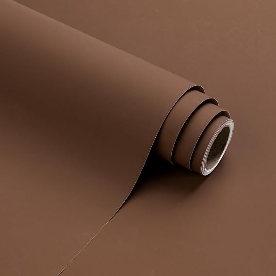 WRAPAHOLIC Kraft Chocolate Brown Wrapping Paper Roll - Mini Roll - 17 Inch x 33 Feet - Solid Color Chocolate Wrapping Paper Perfect for Birthday, Wedding, Baby Shower, Christmas