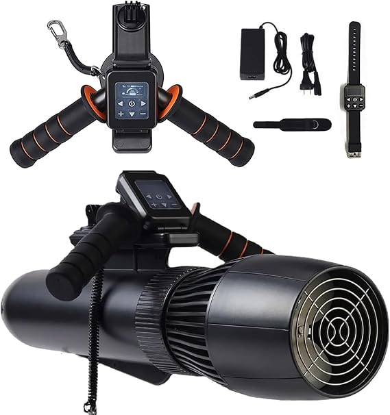 Underwater Scooters - Electric Underwater Sea Scooter, 10Km/h Brushless Underwater Thruster Set for Kayaks, Inflatable Boats, Paddle Boards - 130mins Runtime