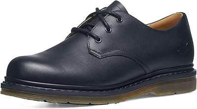 Shoes for Crews Minetta Mens Womens Unisex Non Slip Dress Work Shoes - Work & Safety Footwear, Water Resistant, Lace-up, Oxford Shoes, Wide, M11W12.5 Black