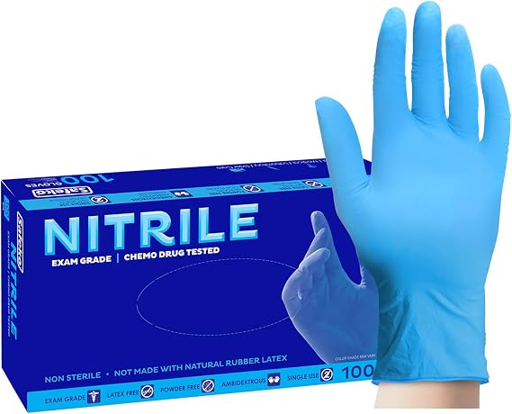 Nitrile Gloves | Black | 3 Mil | Latex Free, Powder Free | SK-1009-NEF-BK