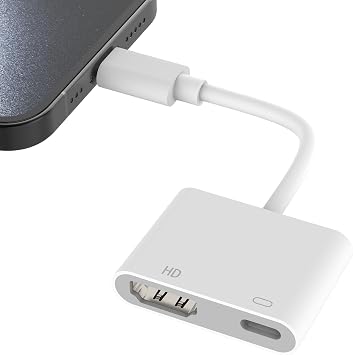 AIRSKY [Mfi Certified Lightning to HDMI Adapter, Plug&Play, no Power Needed; Lightning to Digital AV Adapter 1080P Sync Screen; Compatible with iPhone/iPad to TV
