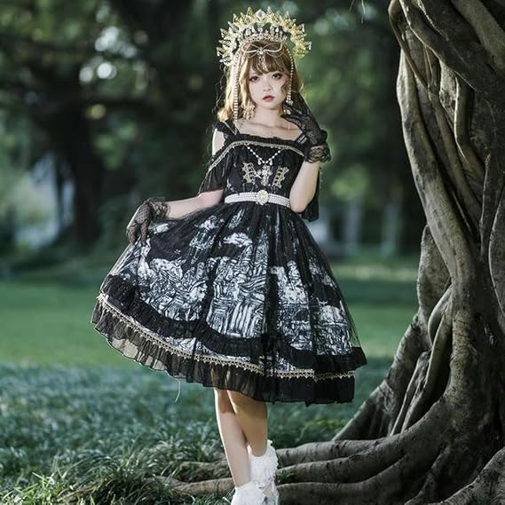 Lolita Halloween JSK Camisole Dress, Western Costume, Jsk Lolita Skirt, Cosplay Lolita Clothes, Princess Lolita Cosplay, Forest Girl Costume, Cute Girl, Yumika, Daughter, Commuting, School