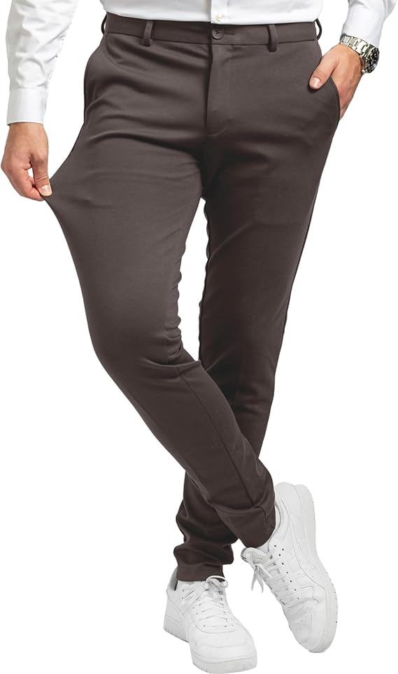 Performance Pants Chino Trousers Men's Stretch Slim Fit Summer Trousers Suit Trousers