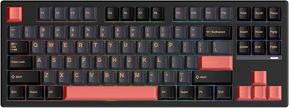 IROK FE87 V2 Wired Mechanical Keyboard, Dual 8KHZ Polling Rate, Supports SODC/Latency of 0.125MS/ARGB, Hot Swappable, Gasket Structure Gaming Keyboard Black/Green Phoenix Switch
