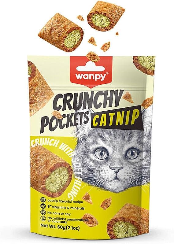 Wanpy Kedi Crunch Ödül Catnipli & Tavuklu 60g
