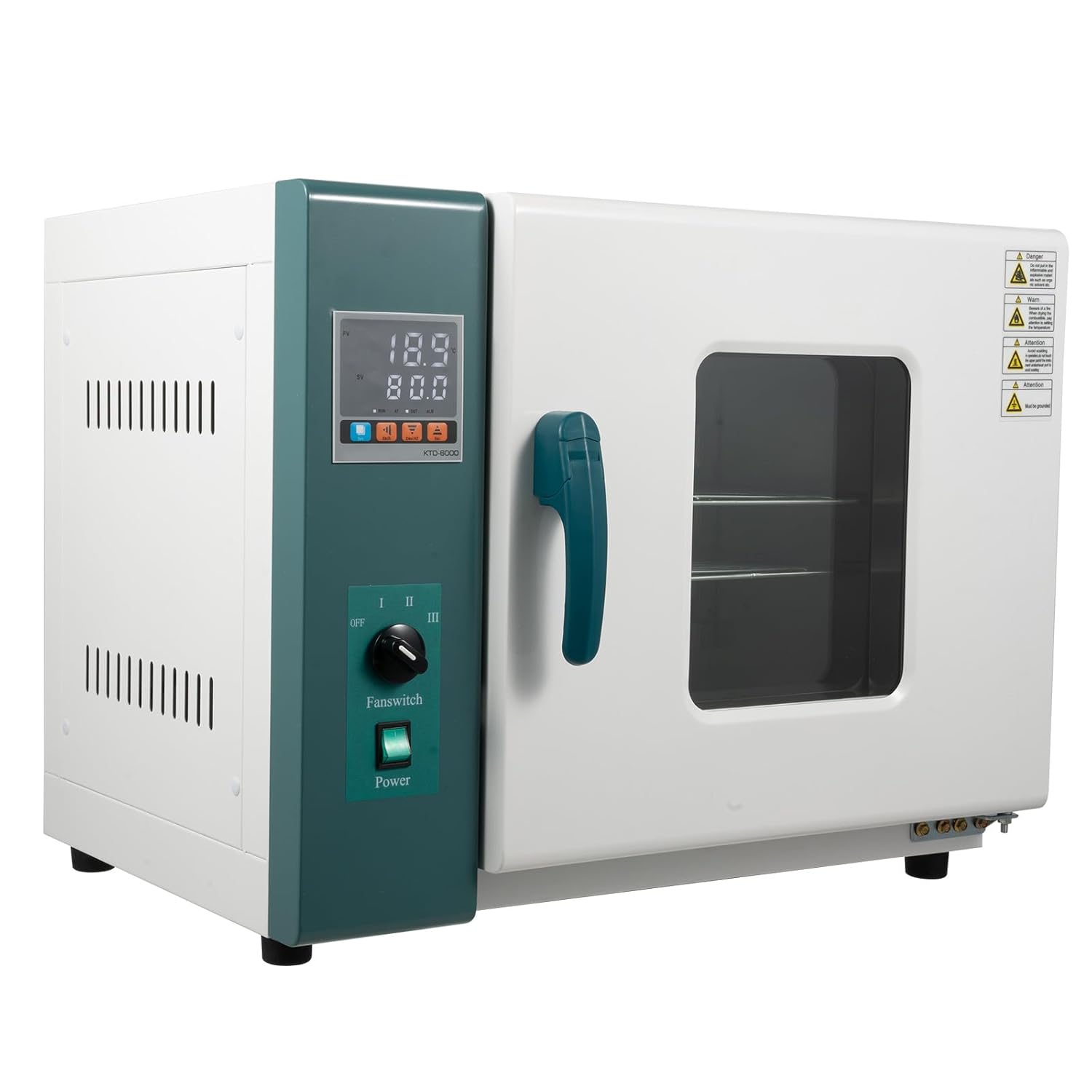 110V 1000W Horizontal Electric Blast Drying Oven 45L12Gal Lab Forced Air Convection Drying Oven with Intelligent Temperature Controller for Research Institutes, RT10°C～300°C