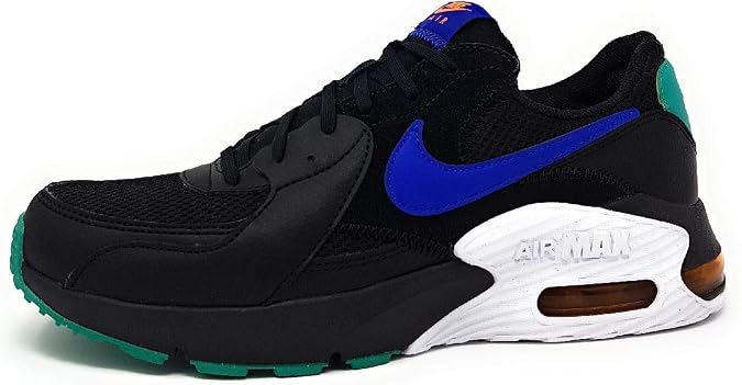 Nike Men's Sneaker US Size: 24 Color: Black, black hyper blue neptune green
