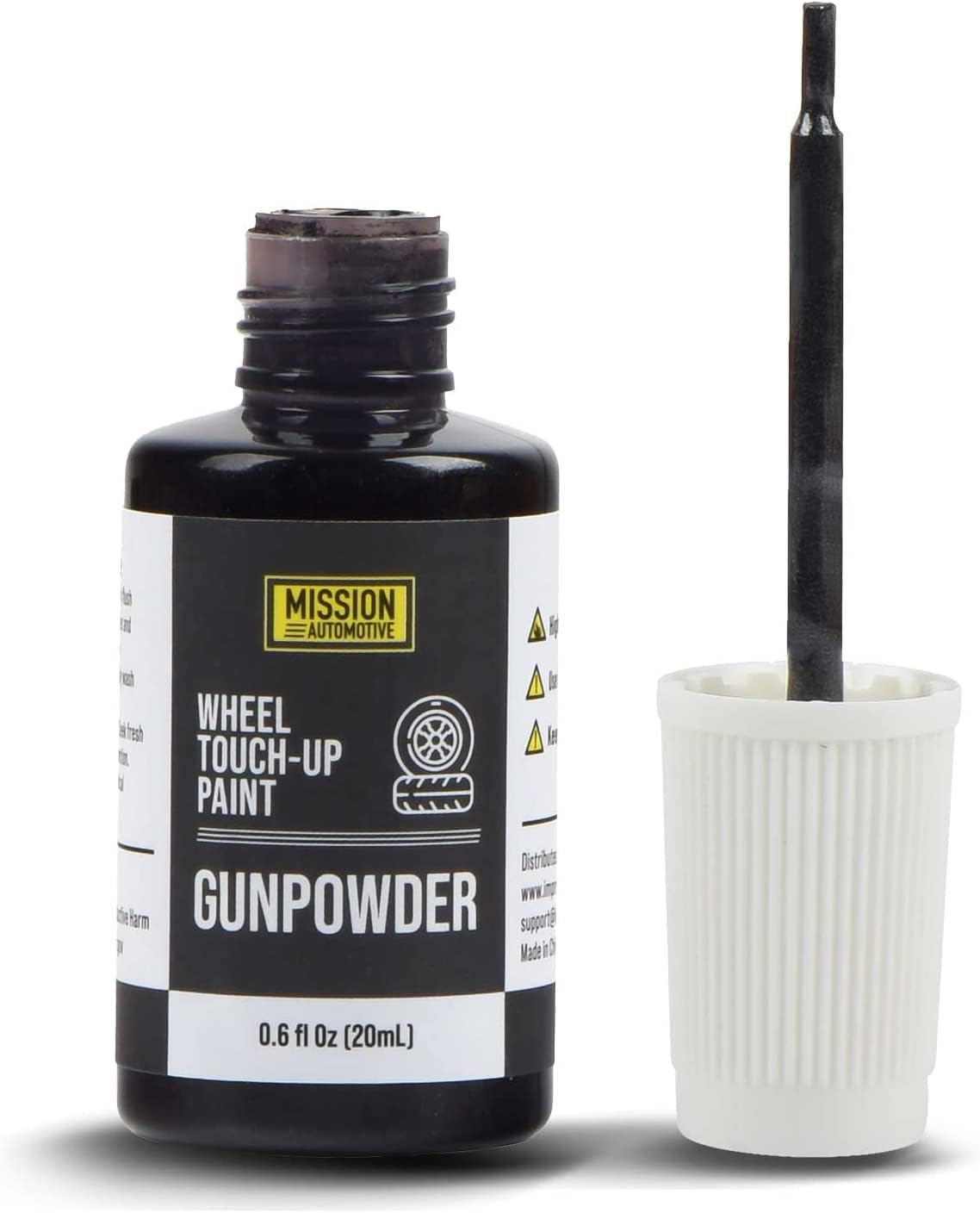 Mission Automotive Gunpowder Gray Satin Car Rim Paint for Tesla Wheel Rims - Gunpowder Rim Touch Up Paint Blends Well - Easy to Apply Satin Powder Gray Touch Up Paint - Resistant Gunpowder Gray Wheel Paint - Alloy Wheel Repair