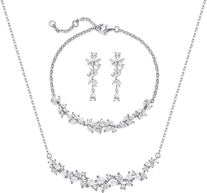 FANCIME Wisteria Whisper Multi-Stone Mixed Cut Gemstone Jewelry Set