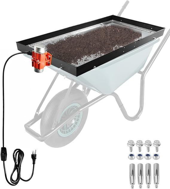 Metal Soil Sifter with 30W Vibration Motor, Automatic Screening