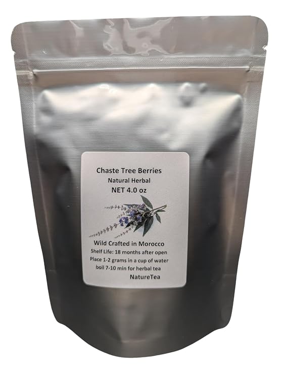 Chaste tree berries - Dried Vitex angus castus Whole 100% from Nature (1 oz)