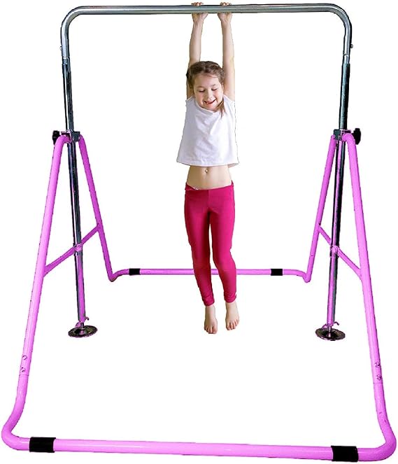 Kids Jungle Gym Gymnastics Monkey Bars Kip Bar Playground Expandable Junior Training Bar Indoor Foldable Climbing Tower Playground