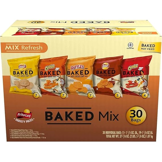 Frito Lay Oven Baked Mix, Variety Pack, 30 Count