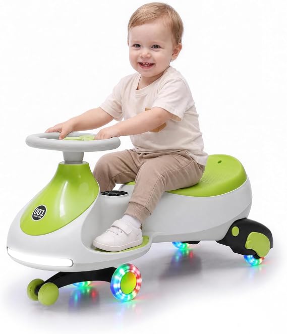 Garvee 12V Electric Wiggle Car for Toddler,2 in 1 Swing Car with Pedal,4MPH