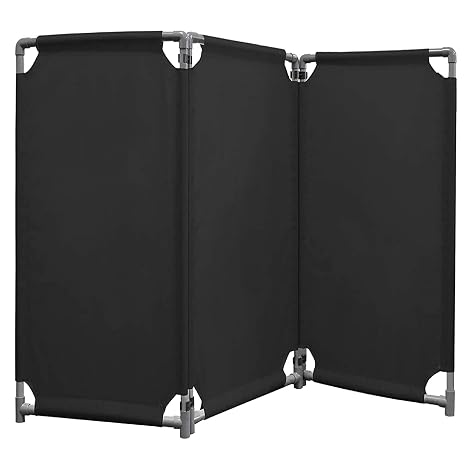Foldable Safety Barricade | 6 Ft Light Weight Barricade, Privacy Screen, Wall Separator, Black