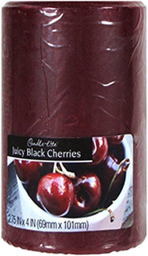 CANDLE-LITE Pillar Juicy Black Cherry (2.75x4) 1105709