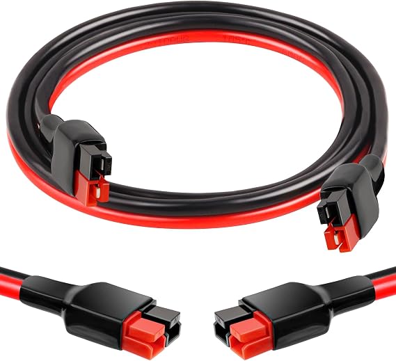 XRDS -RF 10AWG Anderson-Style Extension Cable 3FT, Anderson-Style 30A Connectors, Tinned Copper with PVC Jacket, Power Connect/Disconnect for Solar Panels, RVs, and Battery Systems