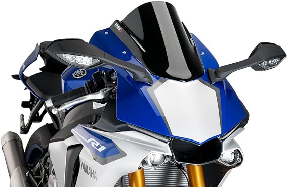 Puig Racing Windscreen 2015 2016 Yamaha YZF- R1 / Black - 7648N