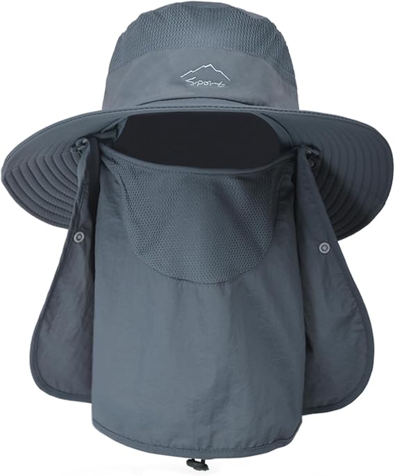 Rosoz Sun Hats for Men Women UPF 50+ Breathable Wide Brim Summer Fishing