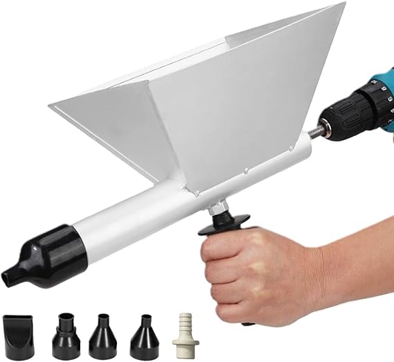 Cement Caulking Gun - Electric Mortar Grout Machine | Versatile Use Automatic Cement Mortar Caulking Tool with 5 Alternative Nozzles for Brick Wall Floor Home Decoration