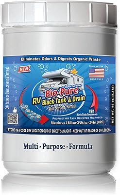 Bio Pure RV Black TankSeptic, Drain Restore & Maintain CONCENTRATE 48 oz. - 192 Black Septic Tank Treatment
