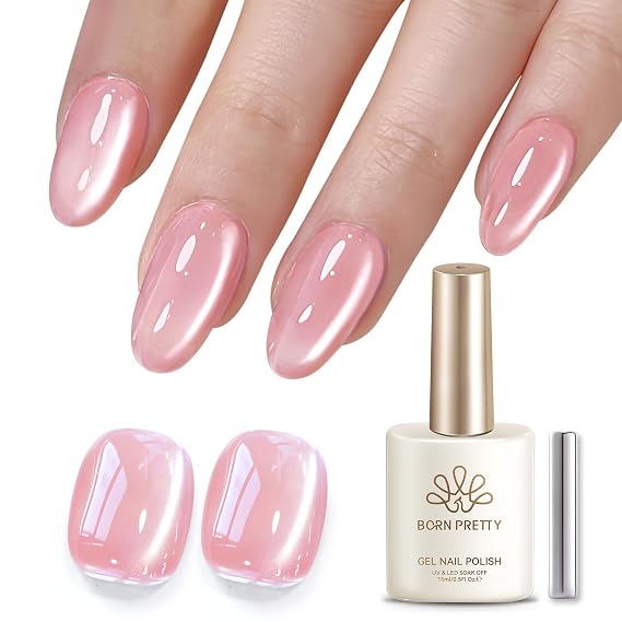 BORN PRETTY Cat Magnetic Eye Gel Nail Polish 15ML Water Light Soft Pink