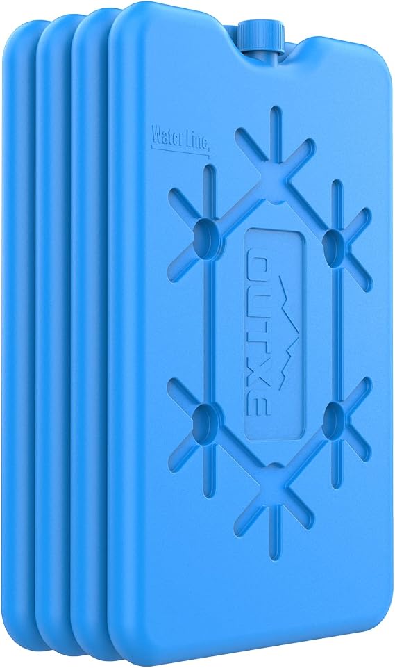 OUTXE Ice Packs for Lunch Box - Reusable Ultra-Thin Freezer Packs - Long-Lasting Cool Packs for Coolers, Keep Food Fresh and Cold in Lunch Boxes and breastmilk Bags