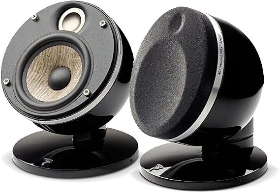 Focal Dome Pack 2.0 Flax 2-Way Compact Sealed Satellite Speaker (Black, Pair)