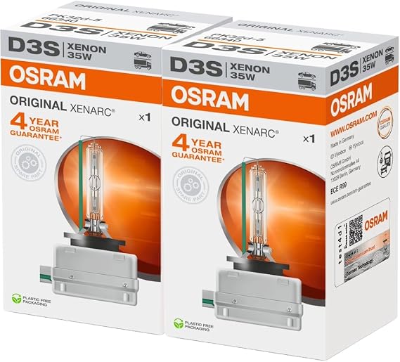 Osram 66340HBI Xenarc 35W D3S PK32D-5 4600K HID Xenon Light Bulb (2 Pack)