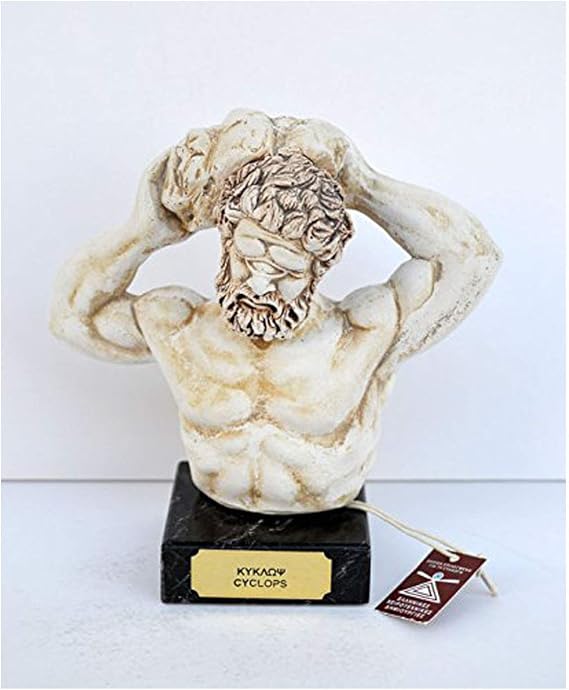 Estia Creations Ancient Greek Cyclops Mythology one Eye Giant Sculpture Statue Bust Artifact