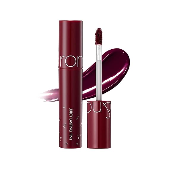 rom&nd Juicy Lasting Tint #17 Plum Coke | K-Beauty Deep Berry Lip Stain | Hydrating, Non-Sticky Glossy Finish | Long-Lasting Plump Effect for Cool Undertones